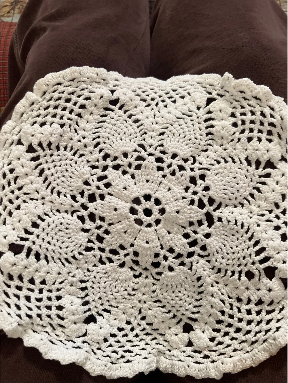Handmade White Crochet Doily Table Decor